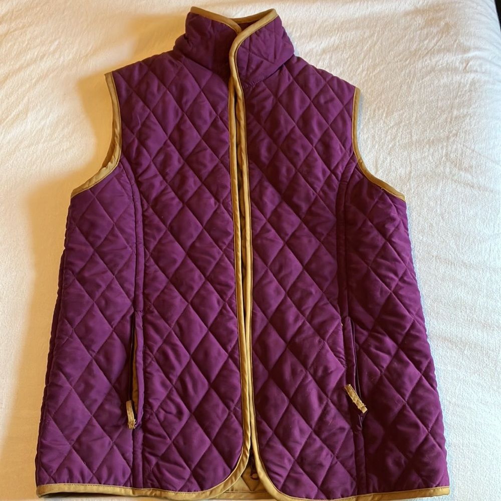 COPY - John partridge small quilted purple tan vest